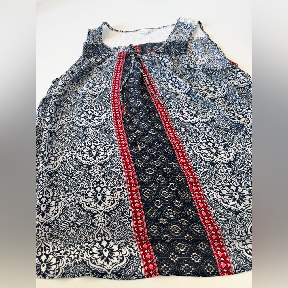 Westport 1962 Size 2X Boho Paisley Lace Yoke Tunic Tank - Picture 3 of 7